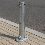 Bolt-Down Folding Security Post – Lockable Steel Parking Bollard