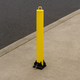 Large White Fold Down Steel Security Post