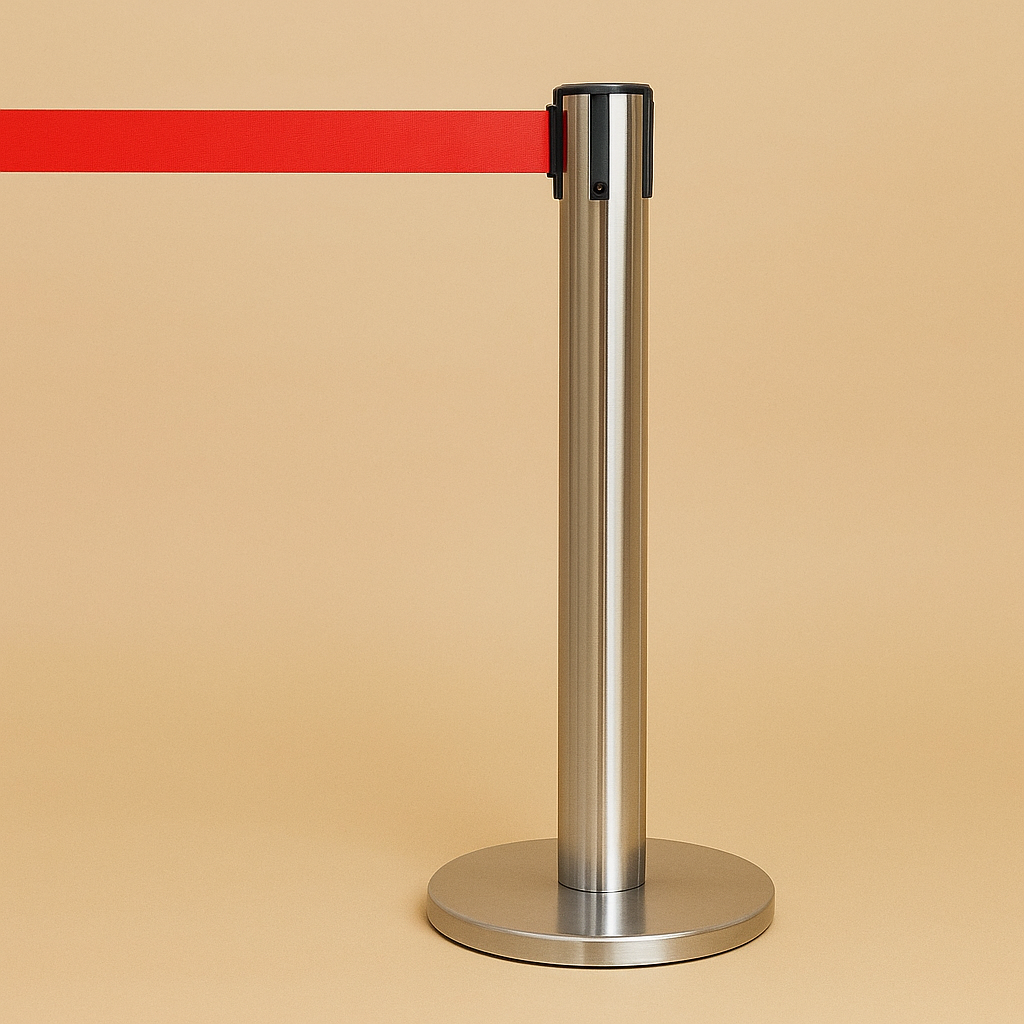 Premium Retractable Belt Barrier Post – 3.4m & 3.9m | Long-Range Queue Management Solution for Retail, Events & Industrial Use