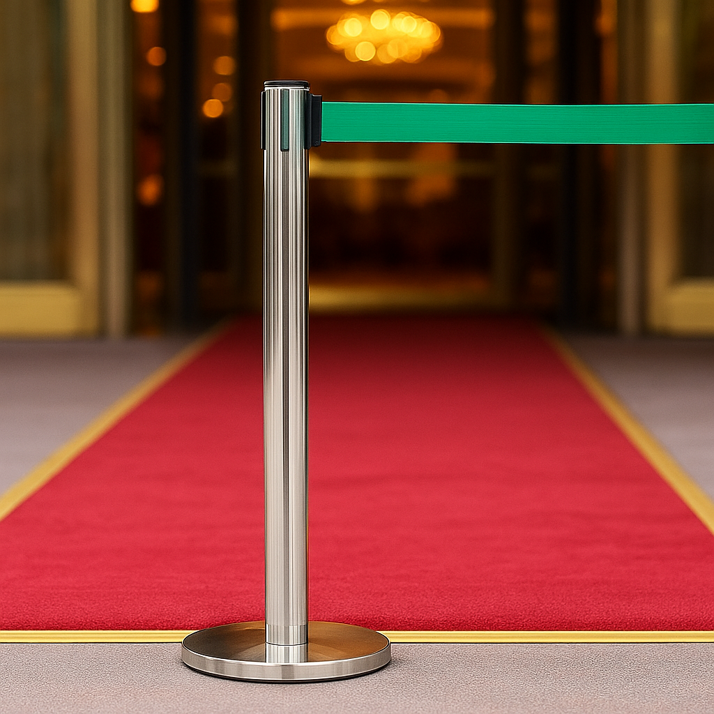 Premium Retractable Belt Barrier Post – 3.4m & 3.9m | Long-Range Queue Management Solution for Retail, Events & Industrial Use