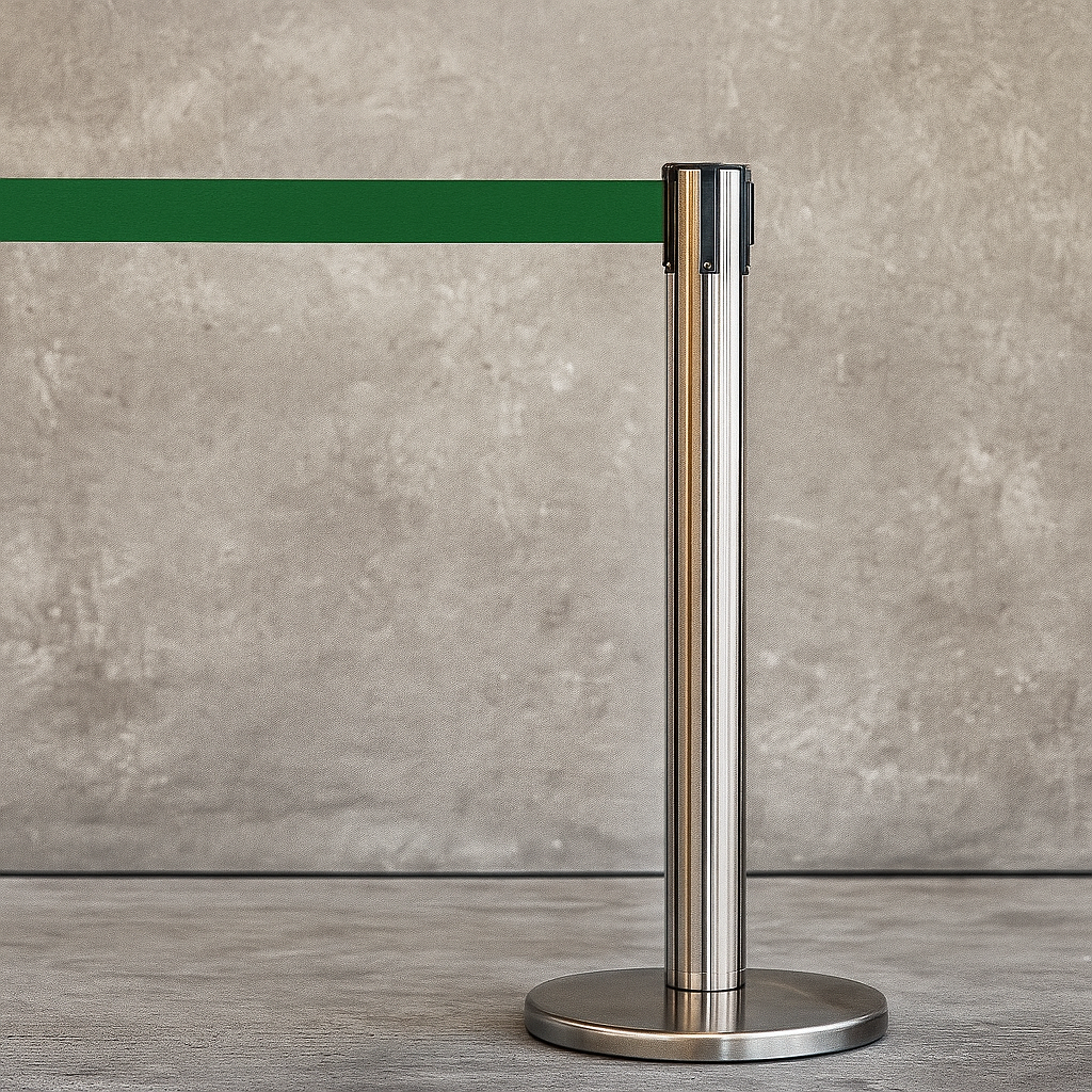 Premium Retractable Belt Barrier Post – 3.4m & 3.9m | Long-Range Queue Management Solution for Retail, Events & Industrial Use