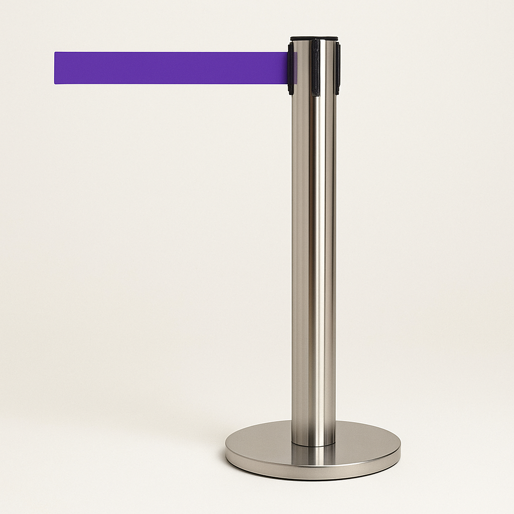 Premium Retractable Belt Barrier Post – 3.4m & 3.9m | Long-Range Queue Management Solution for Retail, Events & Industrial Use