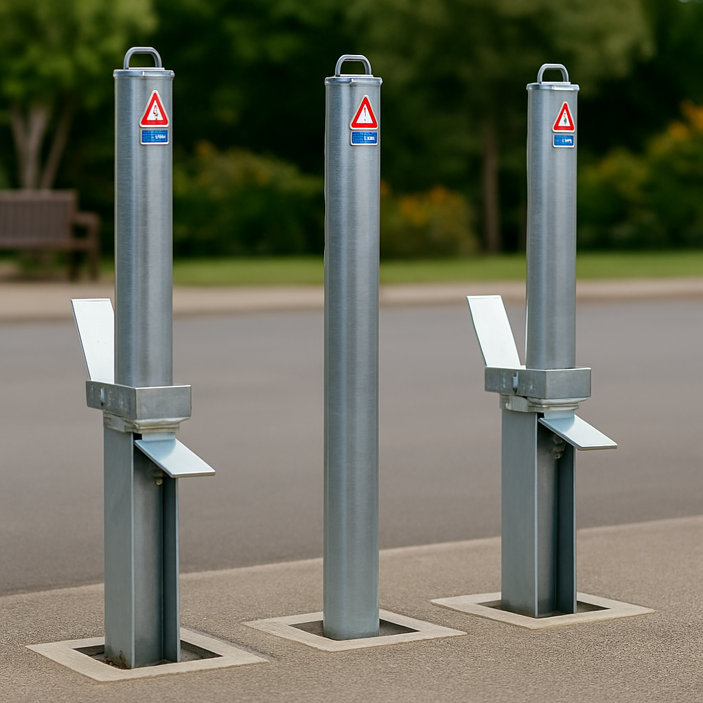 500mm Retractable Parking Bollard with Integral Lock – Compact Heavy-Duty Post for Driveways, Car Parks & Commercial Security