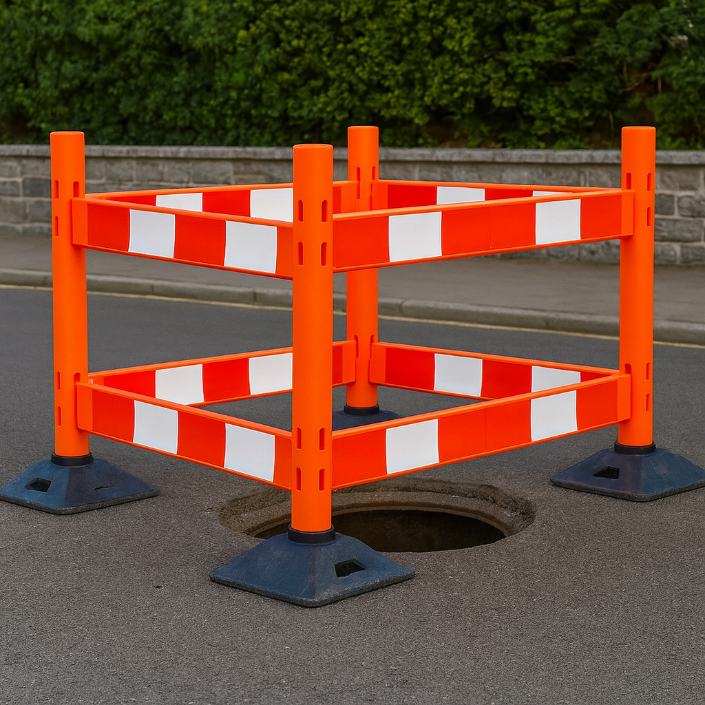 TRAFFIC-LINE HDPE Barrier Board – 2 m Plank | Red/White Reflective | Modular, Durable & Recyclable