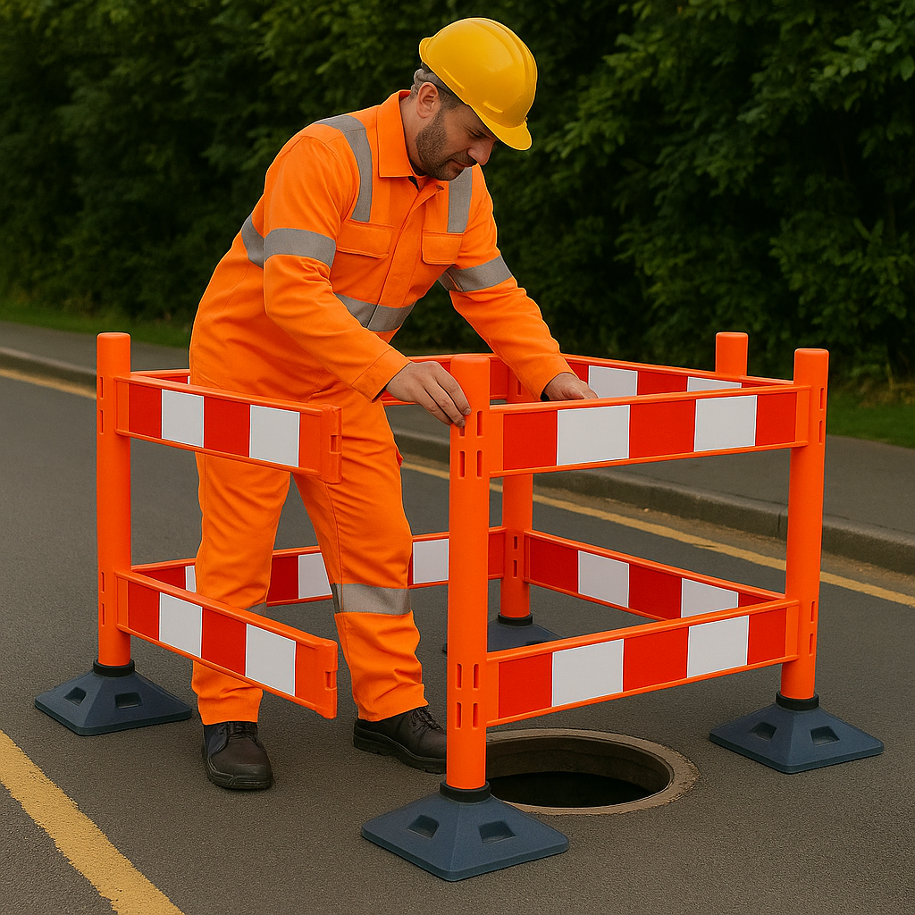 TRAFFIC-LINE HDPE Barrier Board – 2 m Plank | Red/White Reflective | Modular, Durable & Recyclable