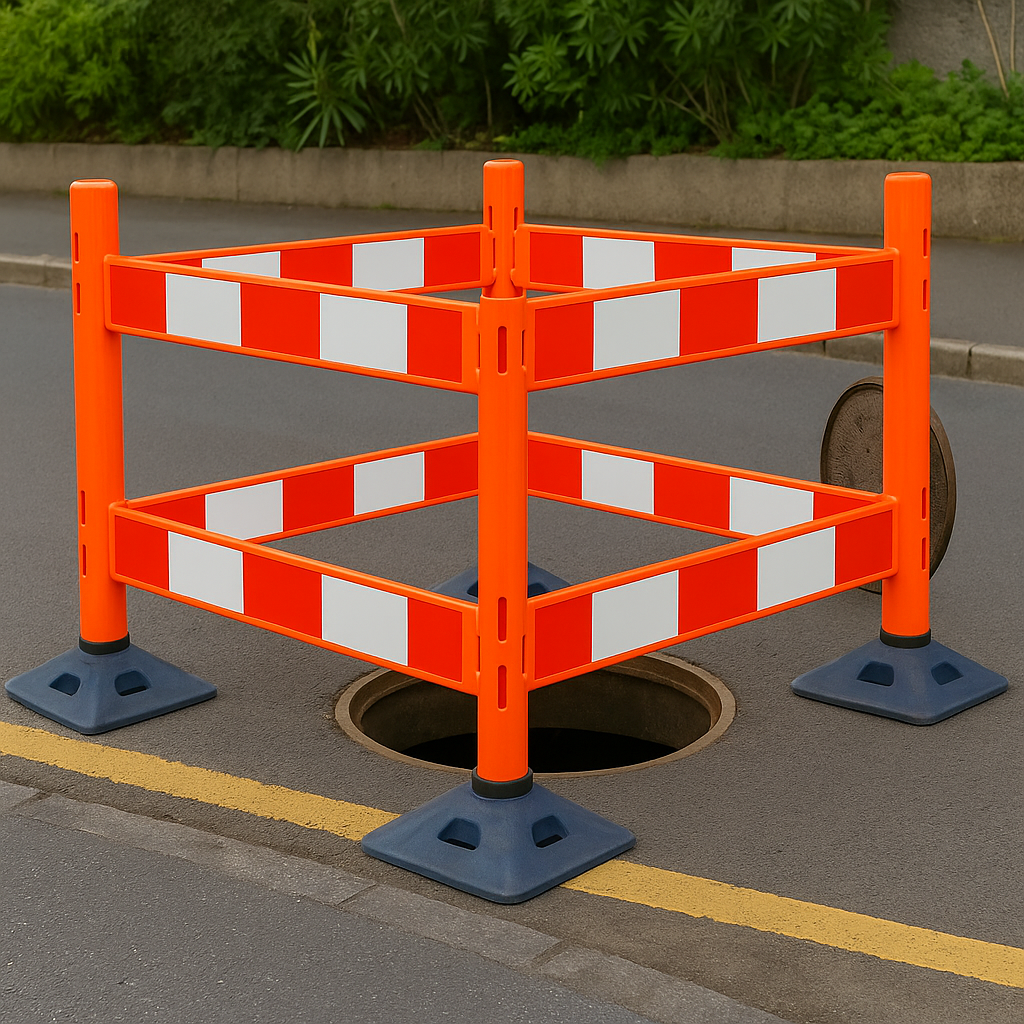 TRAFFIC-LINE HDPE Barrier Board – 2 m Plank | Red/White Reflective | Modular, Durable & Recyclable