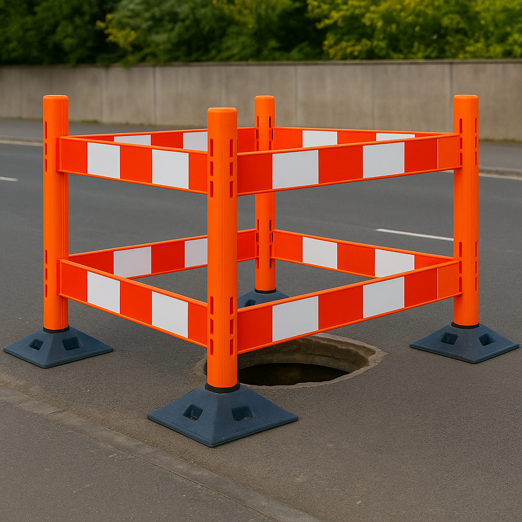 TRAFFIC-LINE HDPE Barrier Board – 2 m Plank | Red/White Reflective | Modular, Durable & Recyclable