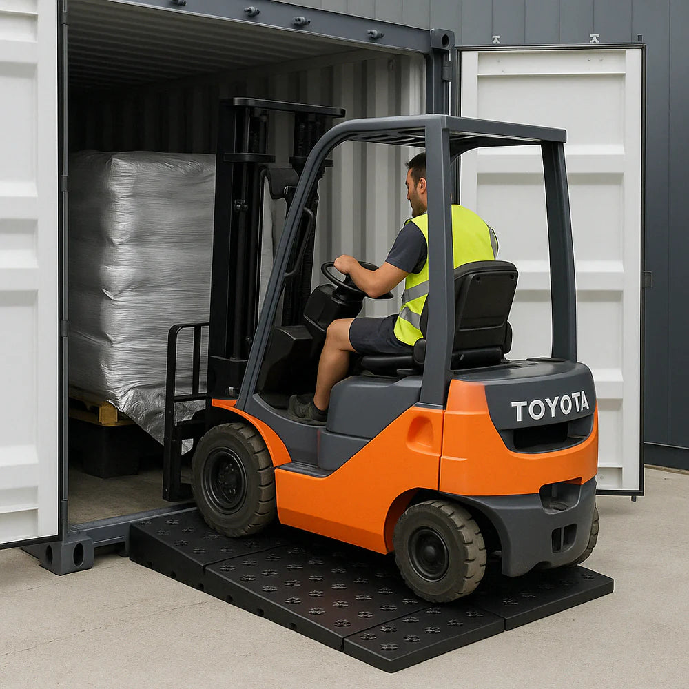 Heavy-Duty Rubber Container Ramp (150mm - 300mm) – Safe and Efficient Loading