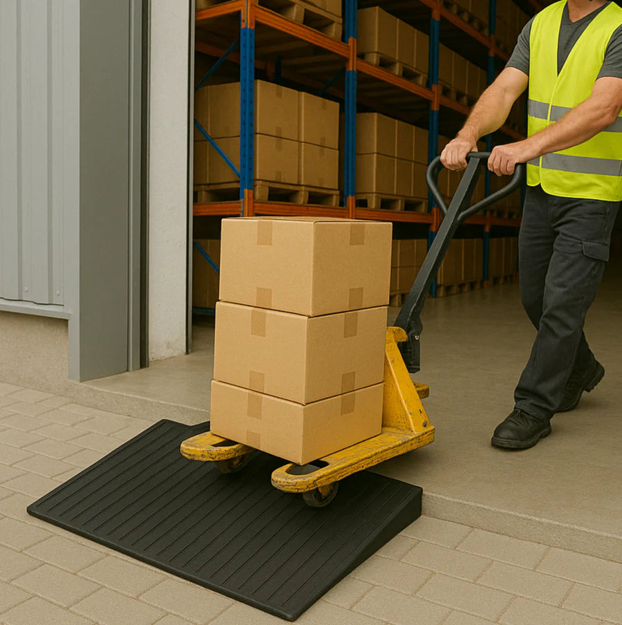 Rubber Threshold Ramps – 12mm to 100mm High | Durable, Non-Slip, Heavy-Duty Access Solutions