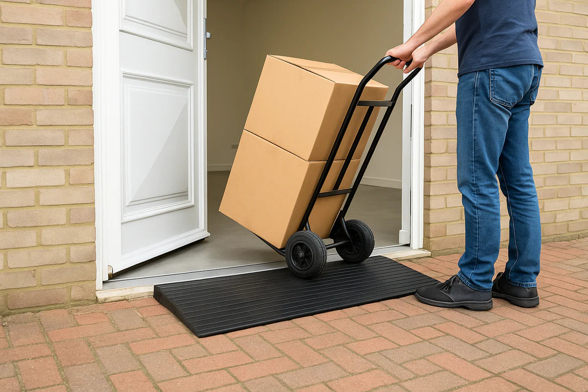 Non-Slip Rubber Threshold Ramps – 1" to 4" High for Wheelchair & Mobility Access
