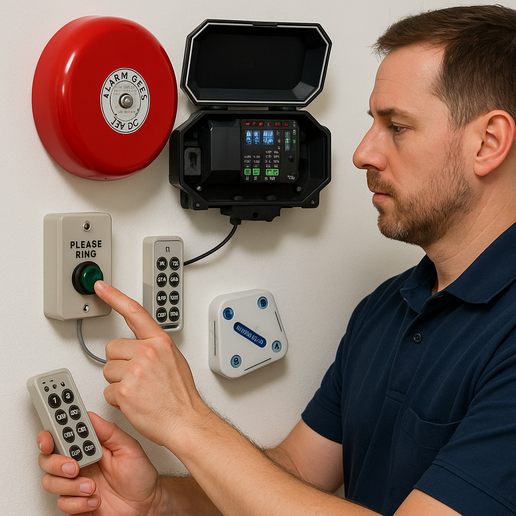 Twin Doorbell Wireless Commercial Bell Kit with Adjustable Loud Bell & Extra Chime Receiver