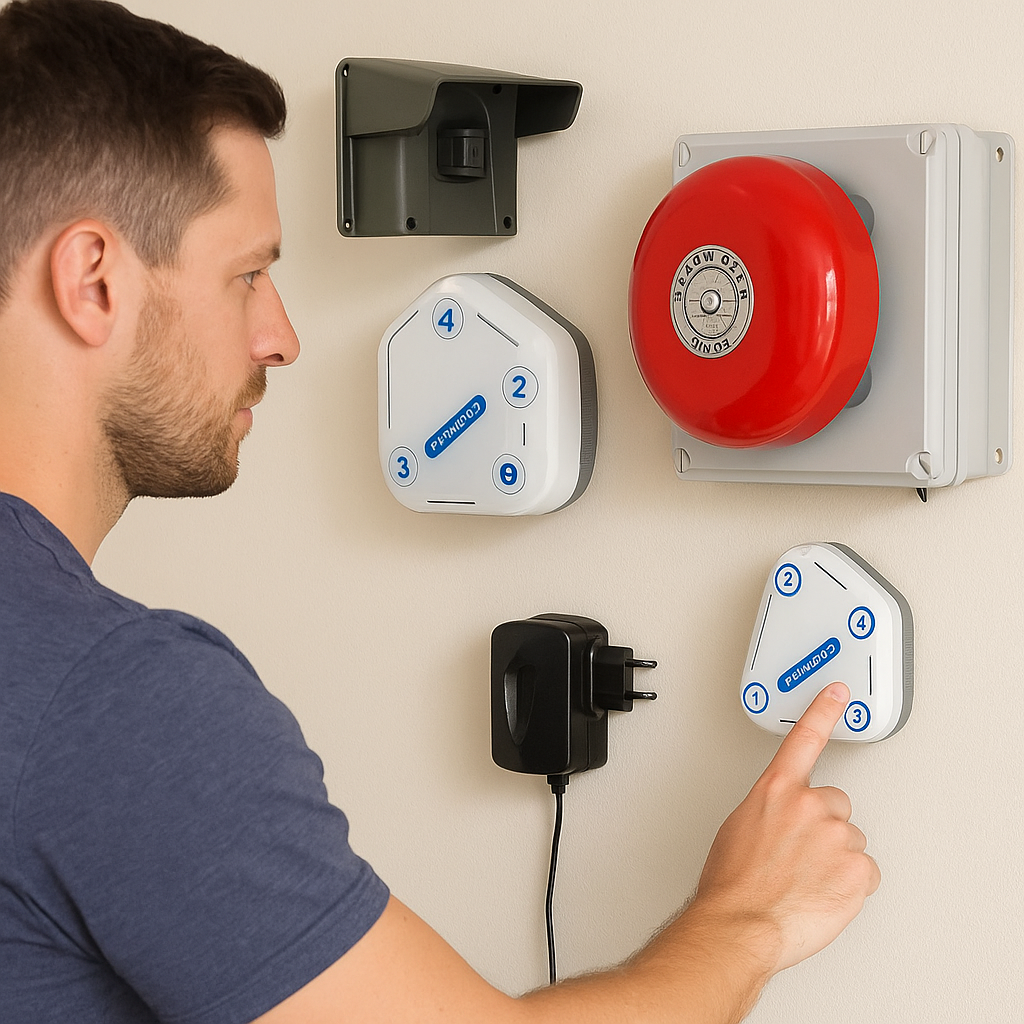 Protect 800 Wireless Driveway Alert System – With Multiple Lens PIR, Outdoor Bell Receiver & Indoor Receiver