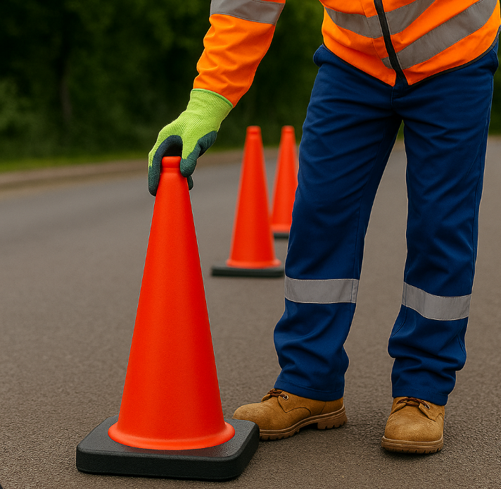 50 cm Flexible Red PVC Road Cone – Virtually Unbreakable, High-Visibility & Eco-Friendly