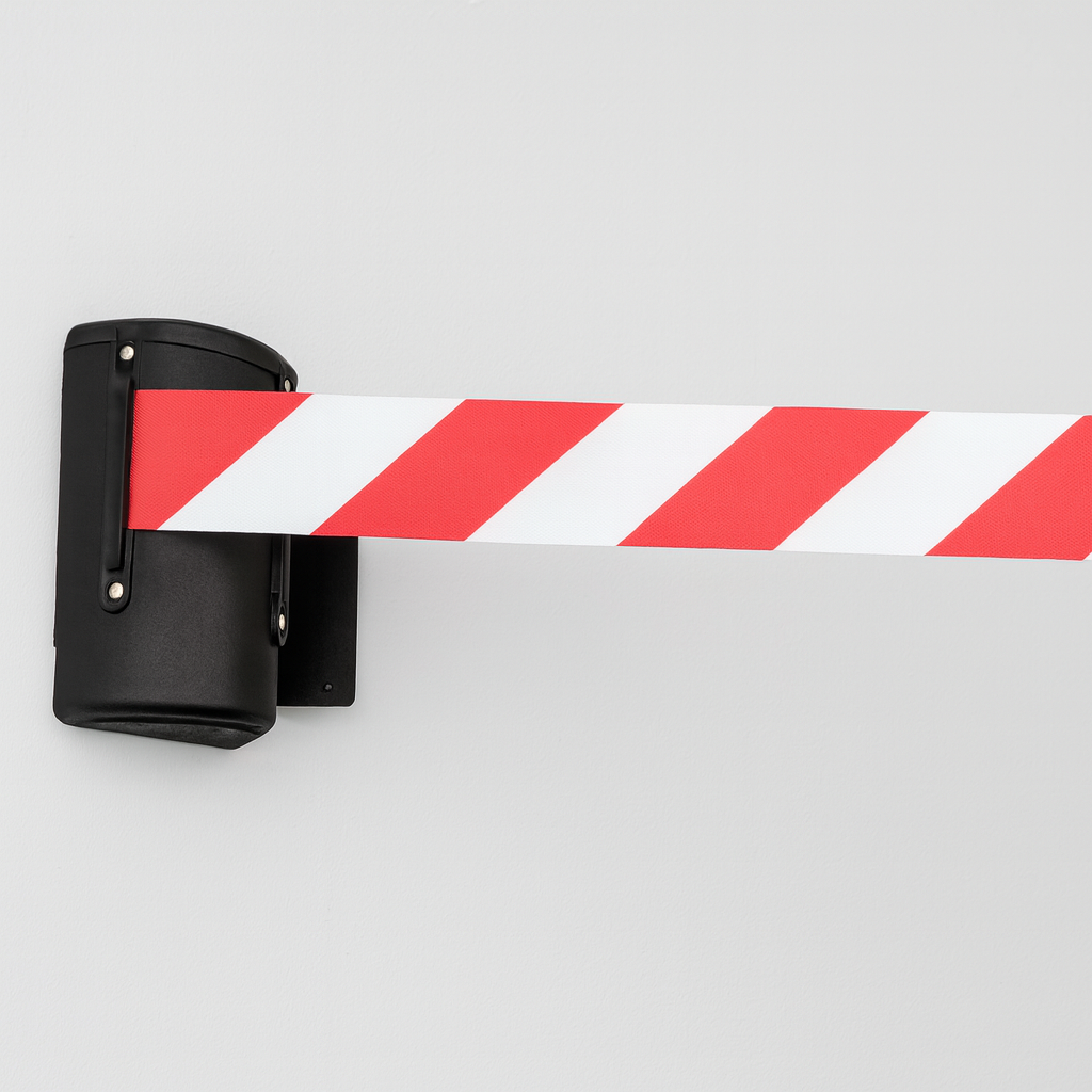 Wall-Mounted Retractable Belt Barrier – 5m Safety Queue Management System