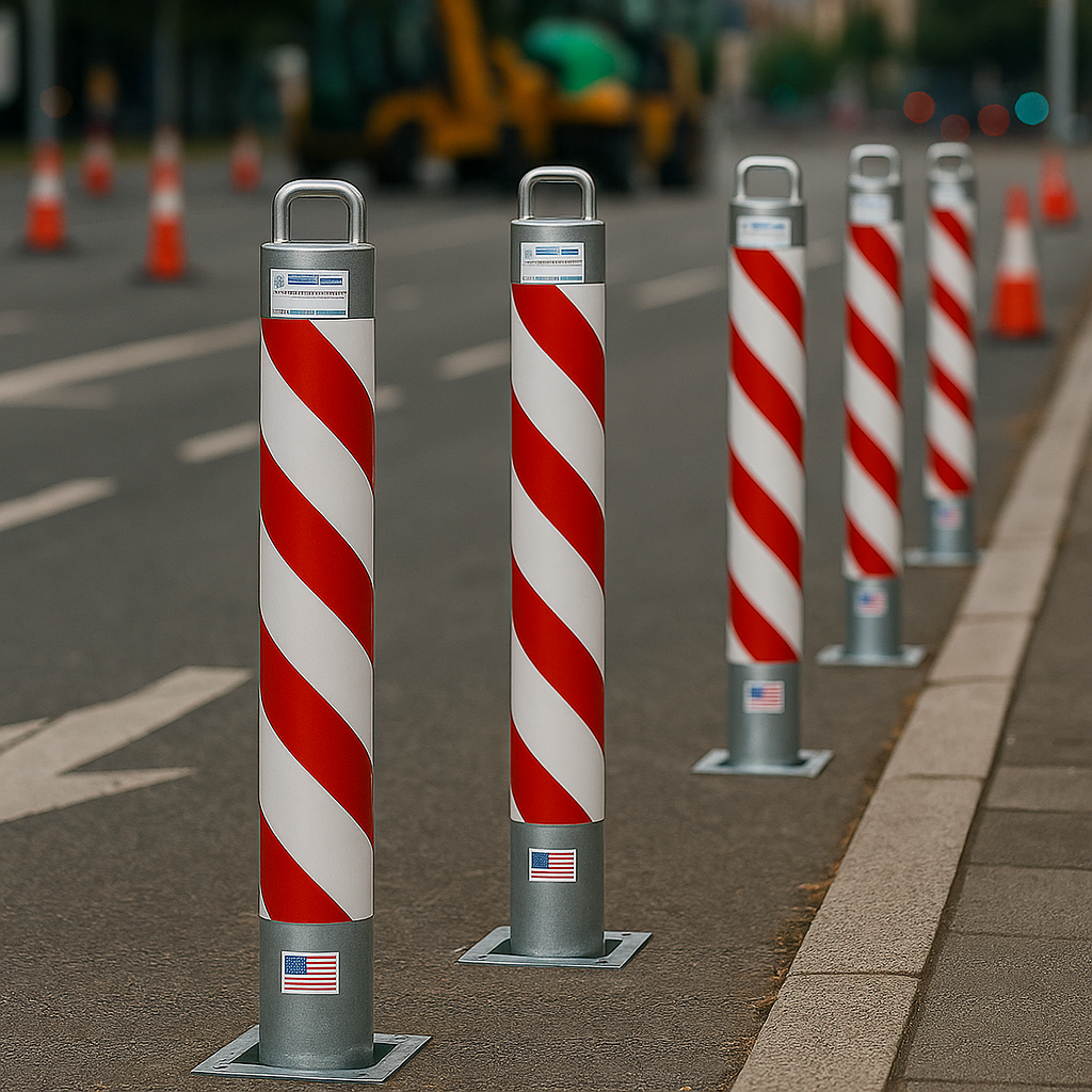 900mm Retractable Security Bollard with Lift Assist – Heavy-Duty, High-Security Post for Driveways, Car Parks & Commercial Sites