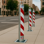 900mm Retractable Security Bollard with Integral Lock – Heavy-Duty Driveway & Commercial Protection Post