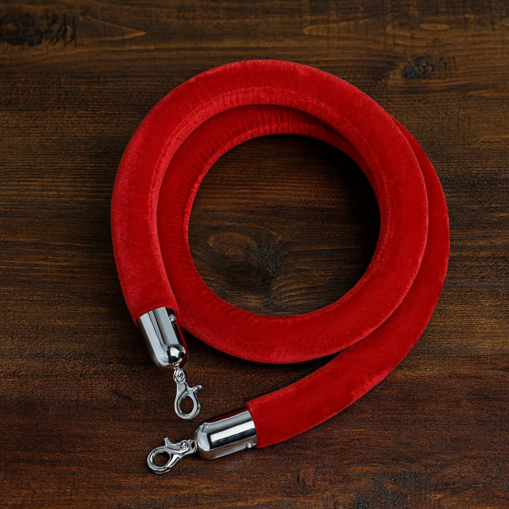 Premium Velvet Rope Barrier – Heavy-Duty Crowd Control Stanchion for VIP & Event Spaces
