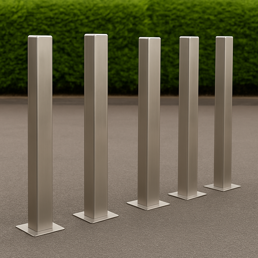 Heavy-Duty Stainless Steel Removable Security Parking Post – Lockable Bollard with Ground Spigot