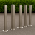 Heavy-Duty Stainless Steel Removable Security Parking Post – Lockable Bollard with Ground Spigot