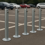 750mm Lockable Hinged Parking Post – Heavy-Duty Fold-Down Bollard with Key Lock