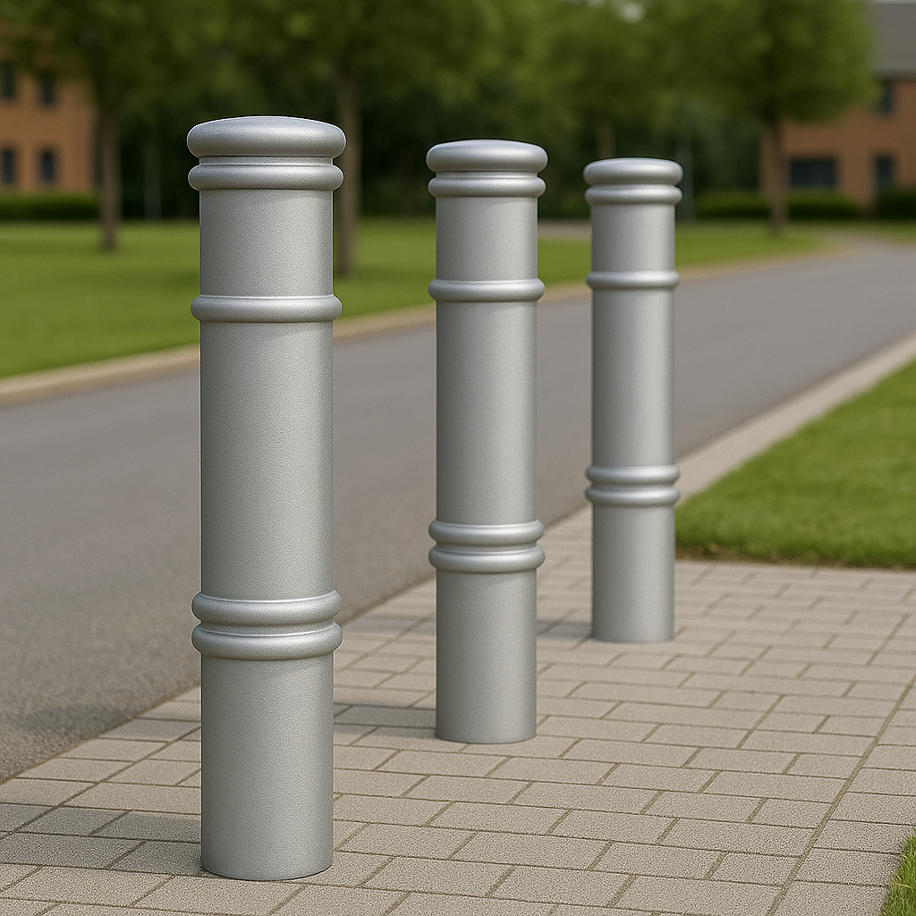 Bollogrid Ornamental Steel Bollard – 900mm | Decorative Anti-Ram Security Post for Driveways, Storefronts & Public Spaces