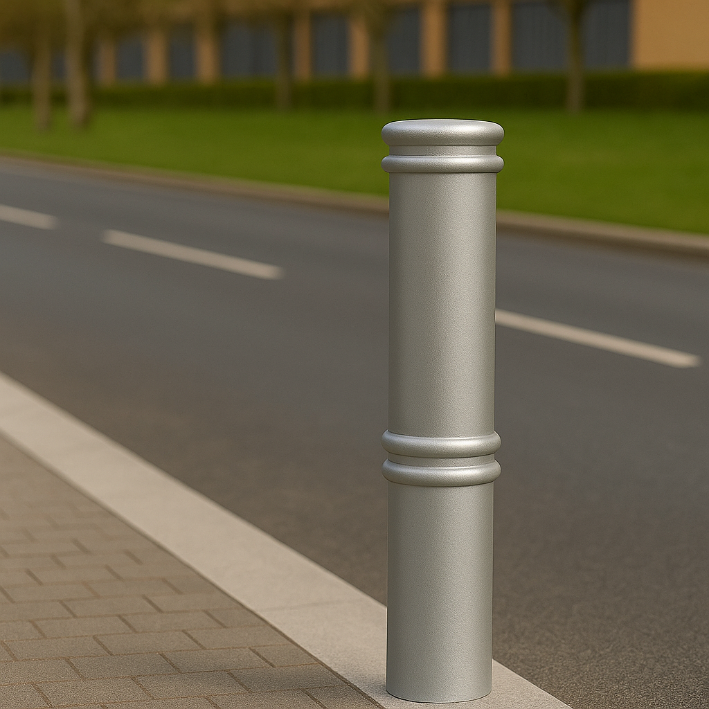 Bollogrid Ornamental Steel Bollard – 900mm | Decorative Anti-Ram Security Post for Driveways, Storefronts & Public Spaces