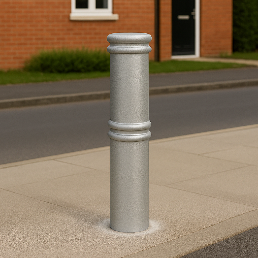 Bollogrid Ornamental Steel Bollard – 900mm | Decorative Anti-Ram Security Post for Driveways, Storefronts & Public Spaces