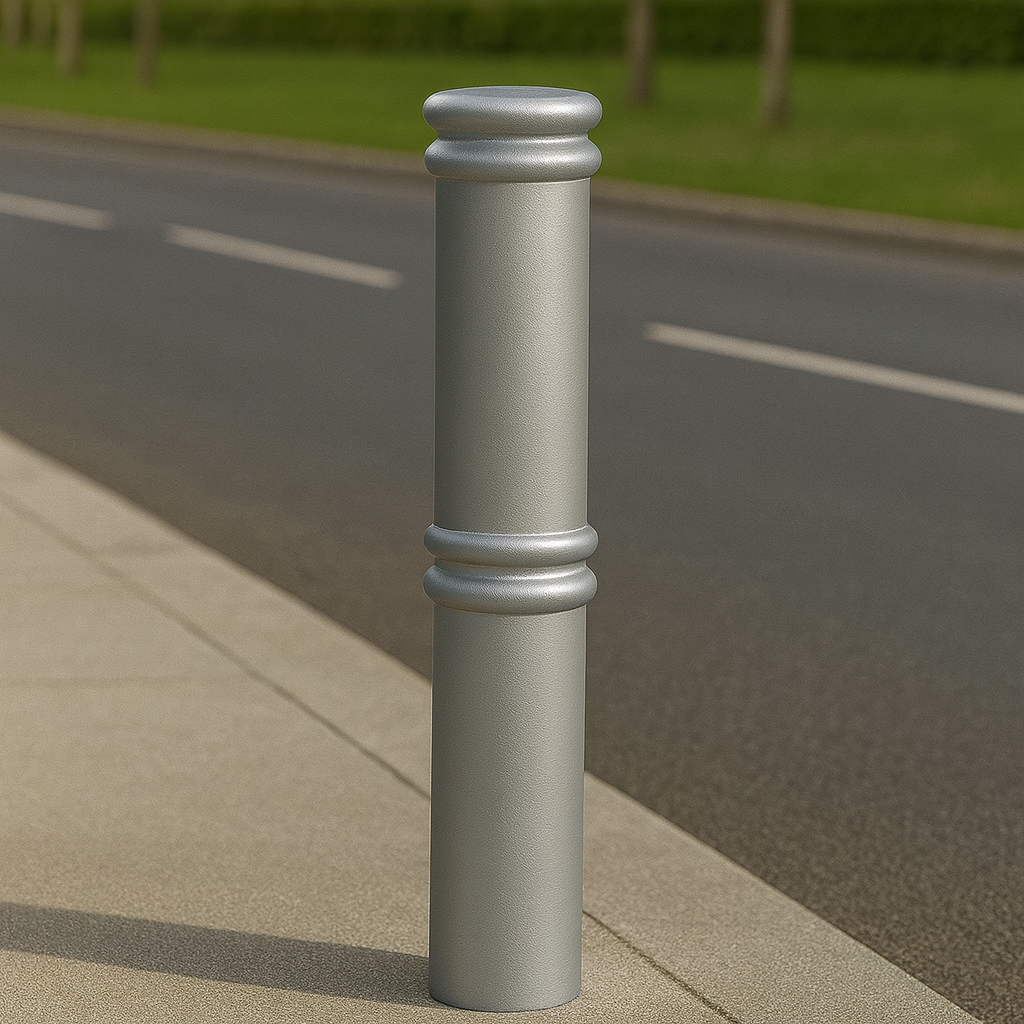 Bollogrid Ornamental Steel Bollard – 900mm | Decorative Anti-Ram Security Post for Driveways, Storefronts & Public Spaces