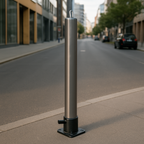 Galvanised Fold-Down Parking Post with Integral Lock & Eyelet