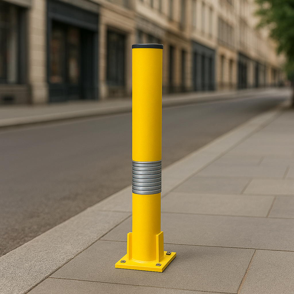 Bendy Flexible Fold-Down Parking Post – Yellow