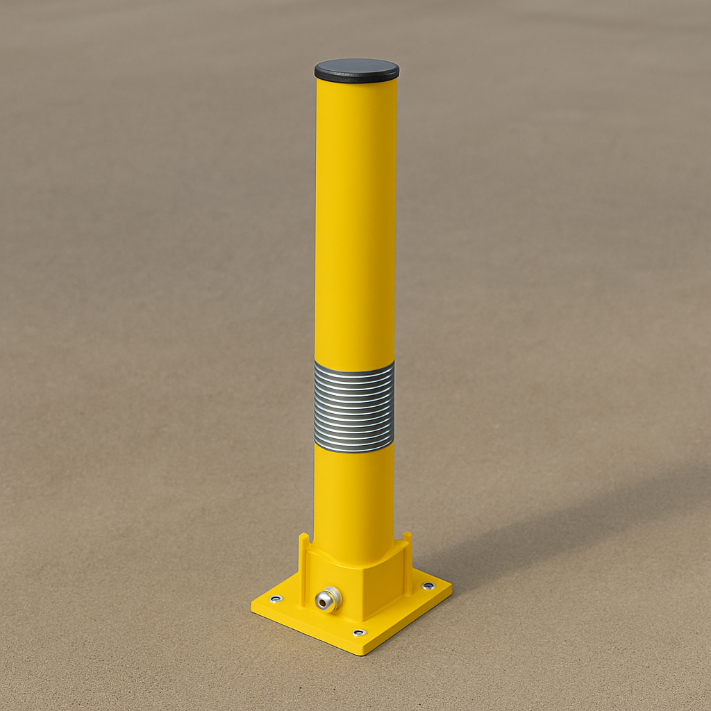 Bendy Flexible Fold-Down Parking Post – Yellow
