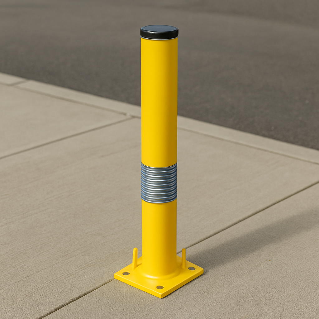 Bendy Flexible Fold-Down Parking Post – Yellow