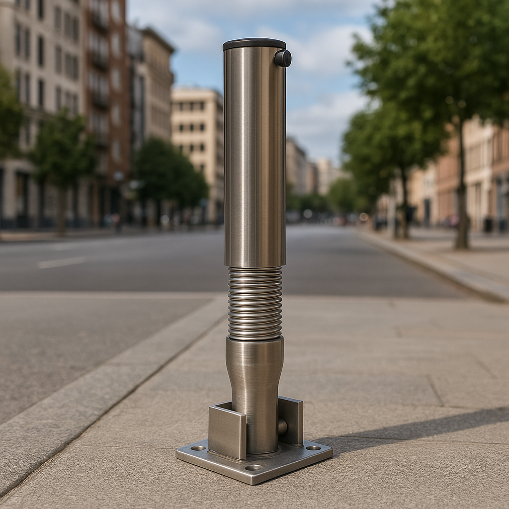 Stainless Steel Bendy Flexible Fold-Down Parking Post