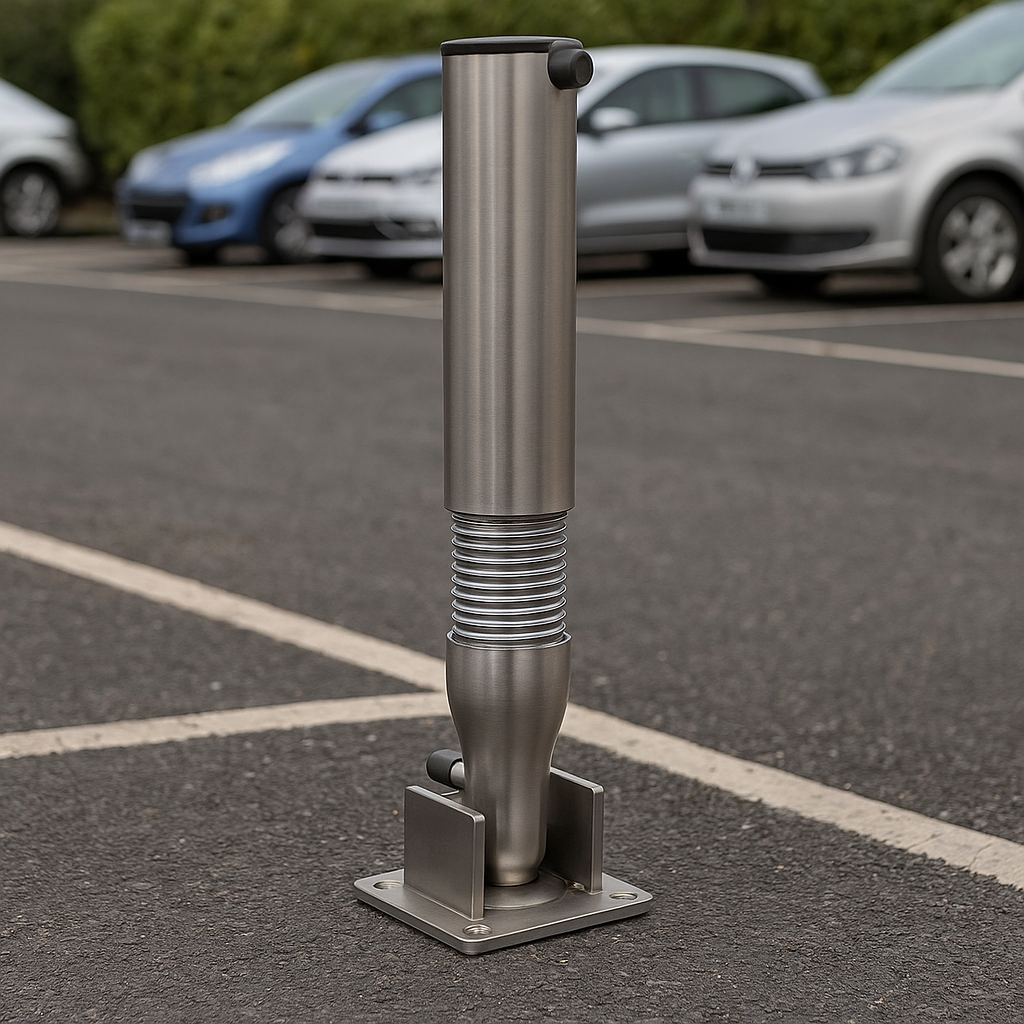 Stainless Steel Bendy Flexible Fold-Down Parking Post