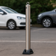 Large Stainless Steel Fold-Down Security Post with Top Eyelet