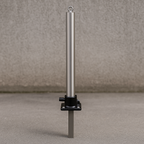 Stainless Steel Fold-Down Parking Post with Ground Spigot & Chain Eyelet