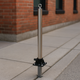 Stainless Steel Fold-Down Parking Post with Ground Spigot & Chain Eyelet