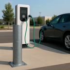 Heavy-Duty Galvanised Steel Bollard – 750mm Above Ground | Fixed Security Post for Vehicle Protection