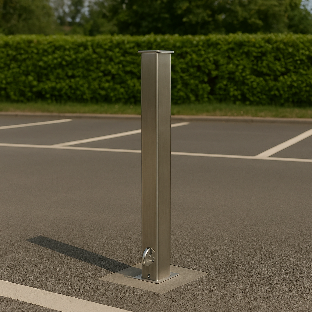 80mm Telescopic Driveway Security Post – Lockable & Retractable