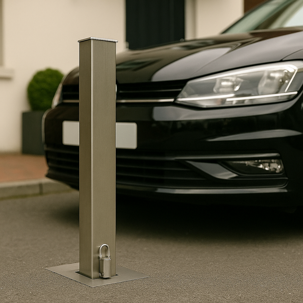 80mm Telescopic Driveway Security Post – Lockable & Retractable