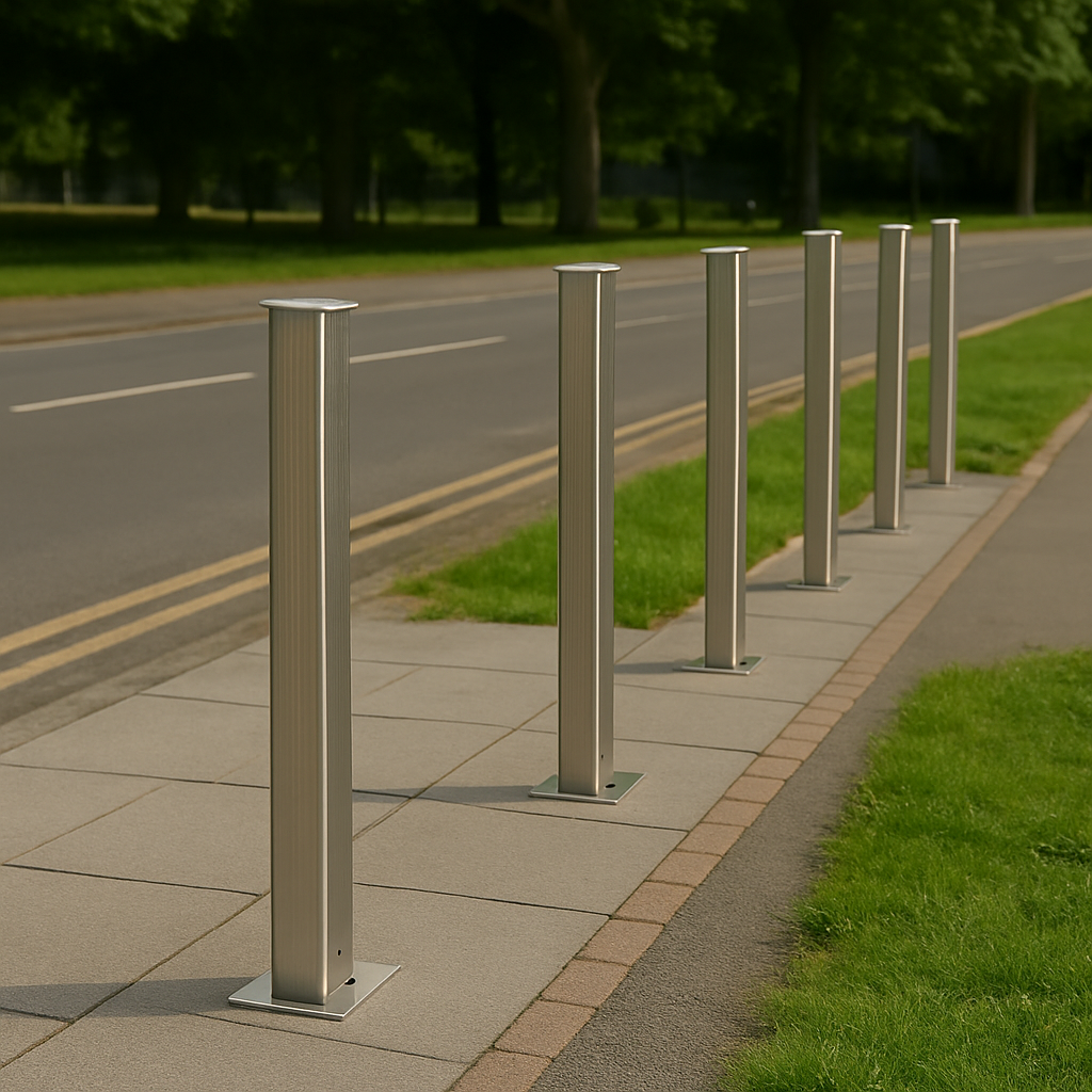 80mm Telescopic Driveway Security Post – Lockable & Retractable
