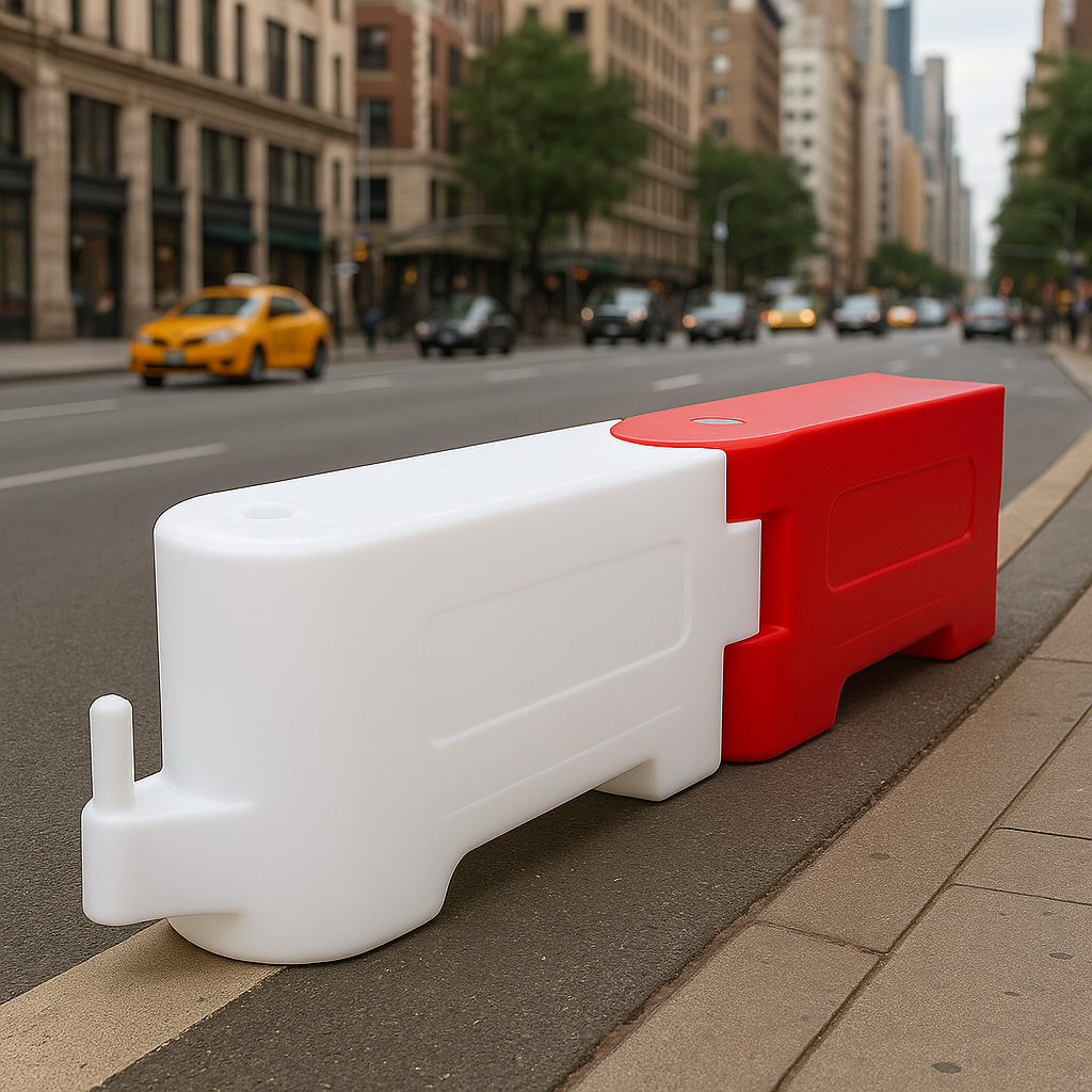 Water-Filled RB1000 Road Site Track Barrier