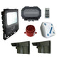 Protect-800 Wireless Driveway Alarm with Security Floodlight, Adjustable Siren, and Indoor/Outdoor Receivers