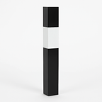 Heavy-Duty Square Fixed Bollard – 1000mm Height | 50–150mm Width | Galvanised Steel with Black & White Finish | Concrete-In Installation
