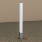 Heavy-Duty White Removable Parking Bollard with Chain Eyelet – Anti-Theft Driveway Security Post
