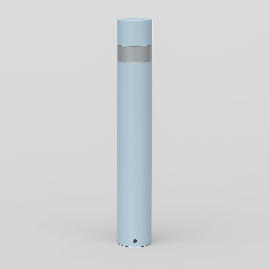 Premium Heavy-Duty Steel Security Bollard – White | Anti-Ram & Access Control Post