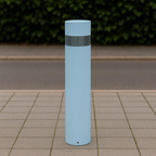 Premium Heavy-Duty Steel Security Bollard – White | Anti-Ram & Access Control Post