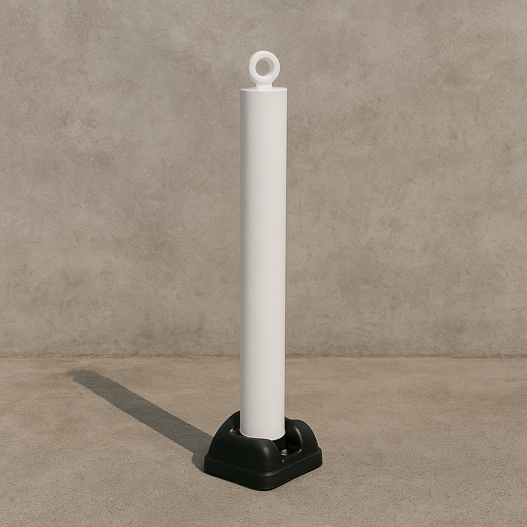 76mm Fold Down Parking Post with Integral Lock & Chain Eyelet