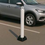 76mm Fold Down Parking Post with Integral Lock & Chain Eyelet