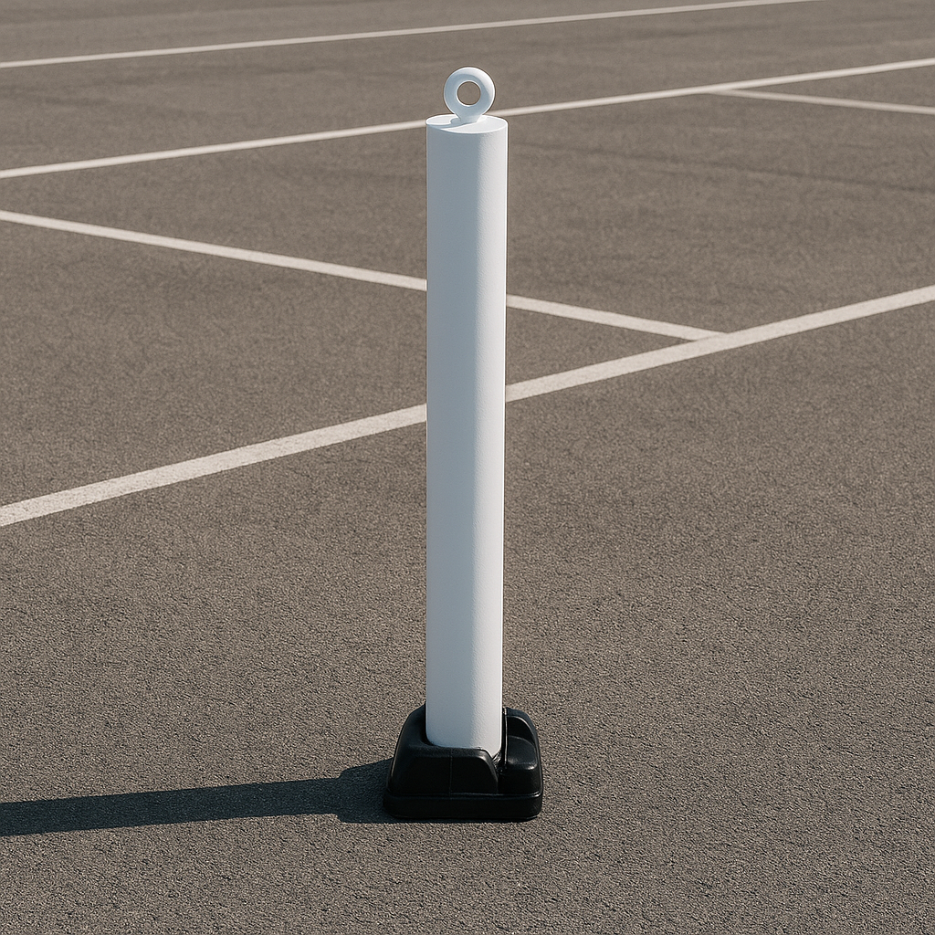 76mm Fold Down Parking Post with Integral Lock & Chain Eyelet